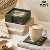Premium Leatherite Square Coaster Set of 6 – Elegant Table Protection Coasters