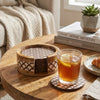 Wooden Round Coaster Set of 6