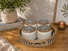 Vintage Printed 4 Jar Round Dry Fruit Set
