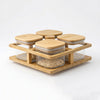 Wooden Revolving SQ Candy 4 Jar Dry Fruit Set