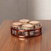 Metalica 4 Jar Round Dry Fruit Set