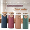 Shipper Pack of 4 Glass Bottles with Wooden Cork & Steel Straw | Eco-Friendly & Leak-Proof - shipper pack 4