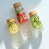Aqua Plastic Water Bottle with Wooden Cork | Leak-Proof, Premium & Stylish - Aqua