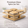 Wooden Revolving SQ Candy 4 Jar Dry Fruit Set