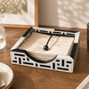 Inlay Resin Weighted Napkin Holder