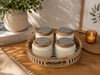 Vintage Printed 4 Jar Round Dry Fruit Set