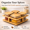 Wooden Revolving SQ Candy 4 Jar Dry Fruit Set