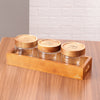 Woodish 3 Jar Rect. Jar Dry Fruit Set