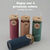 Shipper Pack of 4 Glass Bottles with Wooden Cork & Steel Straw | Eco-Friendly & Leak-Proof - shipper pack 4