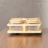Wooden Revolving SQ Candy 4 Jar Dry Fruit Set
