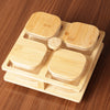 Wooden Revolving SQ Candy 4 Jar Dry Fruit Set