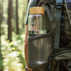 Aqua Plastic Water Bottle with Wooden Cork | Leak-Proof, Premium & Stylish - Aqua