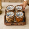Artisian 4-Jar Dry Fruit Set – Elegant Snack & Dry Fruit Organizer