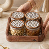 Artisian 4-Jar Dry Fruit Set – Elegant Snack & Dry Fruit Organizer