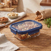 Fresha Rectangle 370 ML with Glass Lid