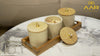 Teak 3 Jar Dry Fruit Set