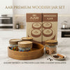 Woodish 4 Jar Round Jar Dry Fruit Set